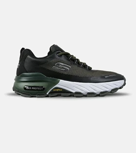 کفش کتانی طبی ورزشی مشکی سبز SKECHERS max protect مدل 7774