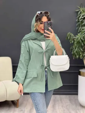 مانتو جلو بند جیب نما