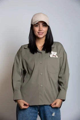 بارانی کتان پارکا اسکای (سبز)