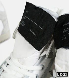 کفش کتانی ساق‌دار طوسی سفید OFF WHITE