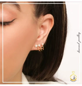 گوشواره میخی مروارید ، خاص و زیبا ، برند Ysx