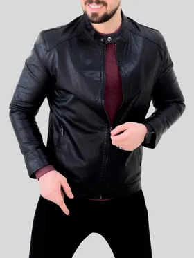 کت چرم 2326 مشکی