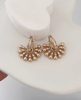 گوشواره دوکاربره آویزی زنانه ژوپینگ 656