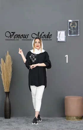 مانتو ابروبادی جیب طرح دار