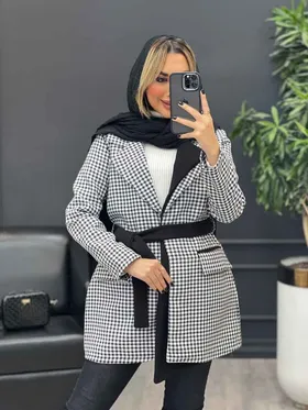 پالتو چهارخونه دو جیب