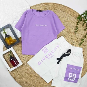 ست کراپ و شلوارک زنانه GIVENCHY