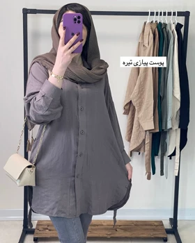 مانتو قواره دار و جلو دکمه دار