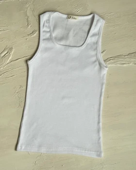 تاپ یقه خشتی بلند کد 1400184 (سفید)