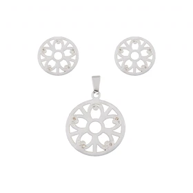 نیم ست بدون زنجیر مدل نگین‌دار