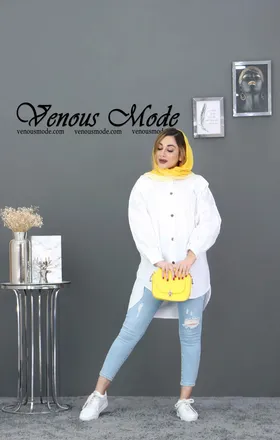 مانتو دوجیب آستین پفی