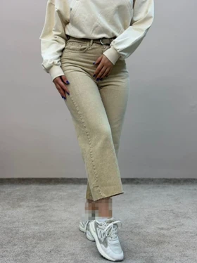 شلوار واید جین موکا آمسو