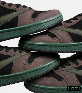 کفش کتانی مردانه قهوه ای مشکی سبز NIKE travis scott