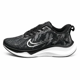 کفش کتانی مردانه و بزرگ پا نایکی رانینگ مشکی ماورایی Nike