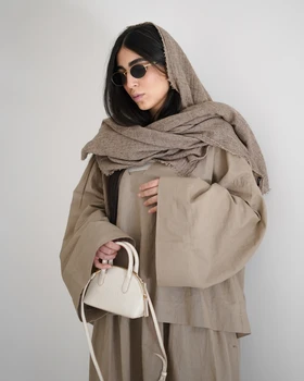 شومیز تک‌رنگ لینن ترک