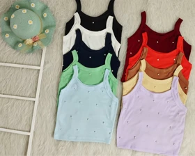 کراپ مرواریدی زنانه کد 40304