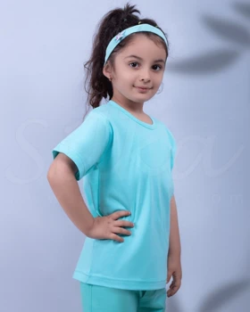 تیشرت دخترانه نیم آستین ساده