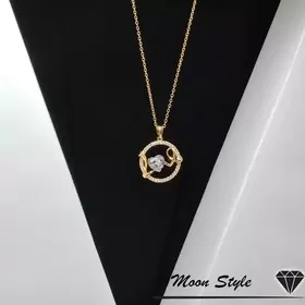 گردنبند دخترونه استیل حلقه ی عشق ارسال رایگان