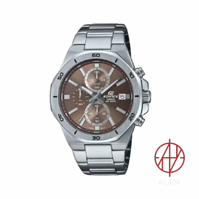 ساعت مچی مردانه کاسیو ادیفیس مدل Casio Edifice EFV-640D-5AVUDF (استیل، کرونوگراف با صفحه مسی-قهوه‌ای)
