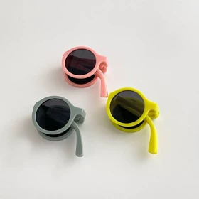 عینک فرم گرد تاشو رنگی