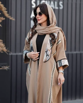 مانتو عبایی مدل اطلس کد 2873