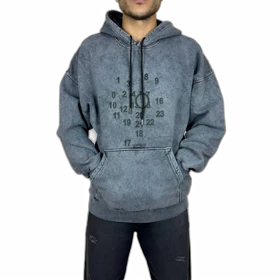 هودی سنگشور مردانه آبی کبالت با قواره باکسی