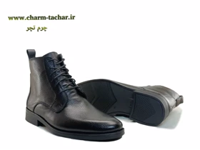 نیم بوت مردانه بندی بغل زیپ‌دار چرم طبیعیsi180
