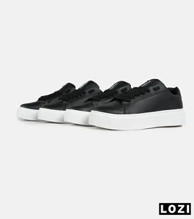 کفش کژوال مردانه چرمی مشکی سفید ZARA مدل 7370