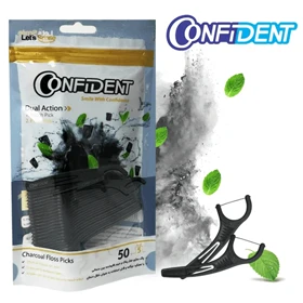 نخ دندان کمانی ذغالی کد F5.03 کانفیدنت 50 عددی