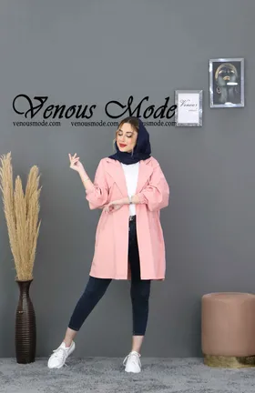 مانتو جین رنگی چهارجیب