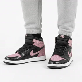 جردن ساق‌دار کاستوم مشکی صورتی