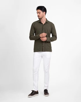 ام کی کالکشن پیراهن آستین بلند mk-6033-green