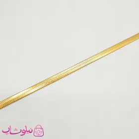 زنجیر زنانه استیل مدل ماری رنگ طلایی 4 میل