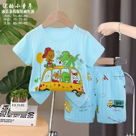 ست بلوز و شلوارک بچگانه دایناسور سایز 90 تا 155 وارداتی