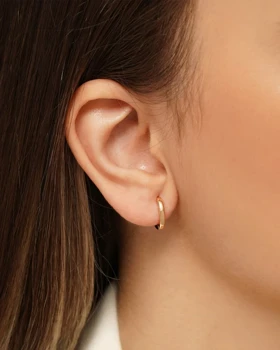 گوشواره ظریف حلقهای آینه ای ژوپینگ