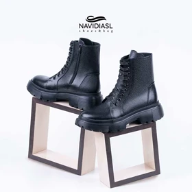 نیم بوت زنانه چرم اسپرت کد 2024007