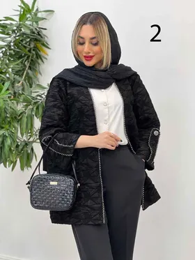 مانتو فکورا مروارید دوزی
