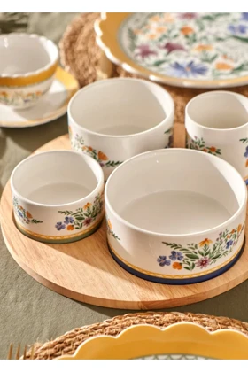 ست ظرف تنقلات Bella Maison مدل Bianca New Bone چینی - چندرنگ
