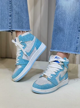 1264 کتانی ونس ساق‌دار زنانه نایکی جردن 1 فول نگین nike jordan 1