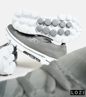 کفش کتانی مردانه و زنانه طوسی اسکیچرز SKECHERS
