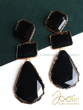 گوشواره زنانه سنگ سیاه کد E1108