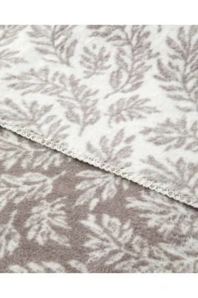 پتو دو نفره English Home مدل Foliage پنبه اکریلیک - خاکستری