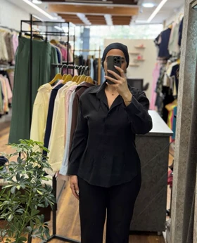 شومیز سیلک پشت بندی_1020 (مشکی)