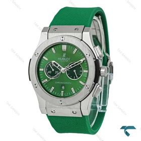 ساعت هابلوت مردانه سه موتوره سبز قاب سیلور Hublot-7267-G