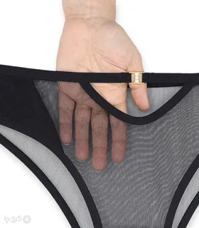 ست شورت و سوتین توری فنردار نوشه پوش کد 940