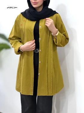 مانتو لینن گلدوزی آیسو رزانا