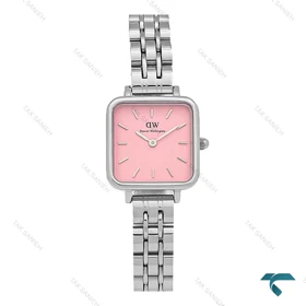 ساعت زنانه DW مربعی استیل صفحه صورتی DW-7124-L