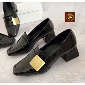 کفش مجلسی زنانه ورنی مربع پاشنه 3 سانت