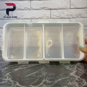 ظرف فریزری مستطیل 4 خانه لیمون