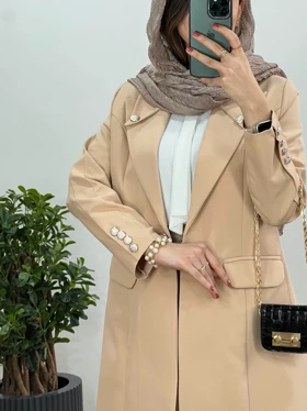 مانتو کتی دکمه دار پریان