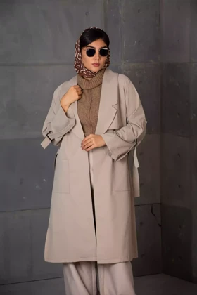 بارانی پارکا بلند آستین سگک مریسا